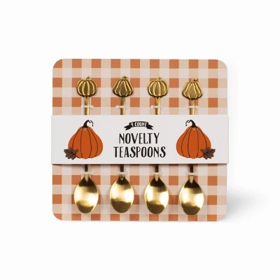 4pk Novelty Stir Spoons Pumpkin - Bullseye's Playground™ 4 4pk Novelty Stir Spoons Pumpkin - Bullseye's Playground™ - Image 2