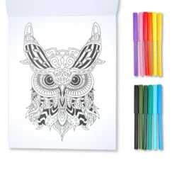 Complex Coloring Book With Markers Animal - Bullseye's Playground™