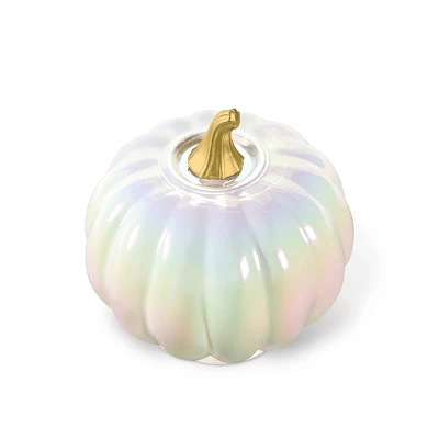 Glass Iridescent Pumpkins White - Bullseye's Playground™ 3 Glass Iridescent Pumpkins White - Bullseye's Playground™