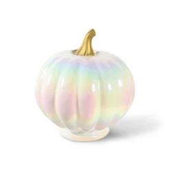 Glass Iridescent Pumpkins White - Bullseye's Playground™ 7 Glass Iridescent Pumpkins White - Bullseye's Playground™ -Bullseye Shop GUEST 269fc035 bc5d 4c65 9985 edef686e3d0b
