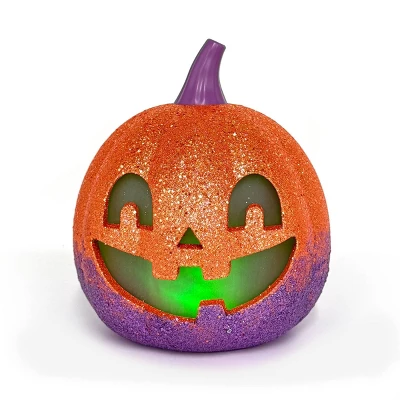 LED Ombre Pumpkins Glitter - Bullseye's Playground™ 4 LED Ombre Pumpkins Glitter - Bullseye's Playground™ - Image 2