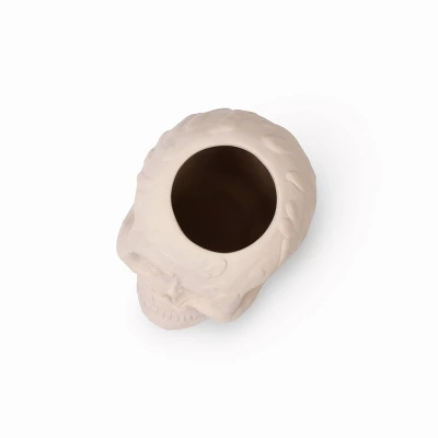 Terracotta Skull Vessels White - Bullseye's Playground™ 4 Terracotta Skull Vessels White - Bullseye's Playground™ - Image 2