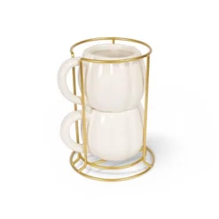 2pk Stackable Espresso Mugs Pumpkin - Bullseye's Playground™