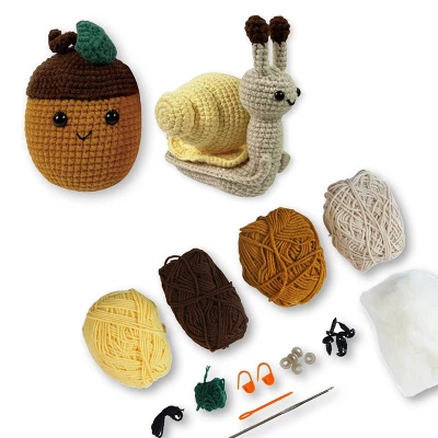 2ct Crochet Kit Acorn/Snail - Bullseye's Playground™ 4 2ct Crochet Kit Acorn/Snail - Bullseye's Playground™ - Image 2