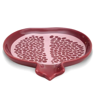 Ceramic Spoon Rests Pomegranate - Bullseye's Playground™ 4 Ceramic Spoon Rests Pomegranate - Bullseye's Playground™ - Image 2