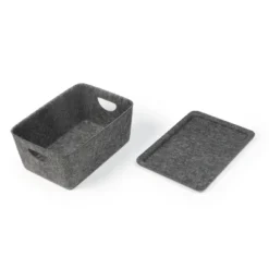 Felt Storage With Lid Charcoal - Bullseye's Playground™