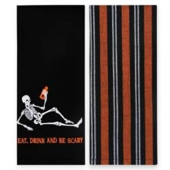 2pk Dishtowels Skeleton - Bullseye's Playground™
