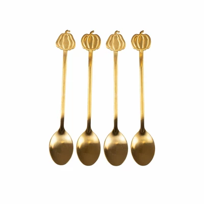 4pk Novelty Stir Spoons Pumpkin - Bullseye's Playground™ 3 4pk Novelty Stir Spoons Pumpkin - Bullseye's Playground™